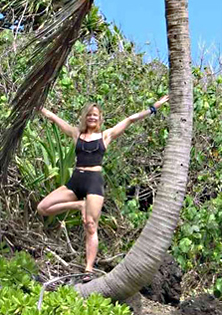 Jenny Otto in Hawaii in Tree Pose
