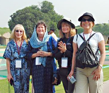 Jenny Otto in India Diwali 2005 with teachers