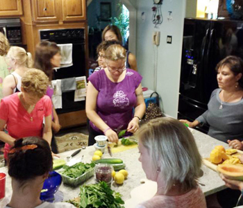 ayurveda cooking lesson at Jenny Otto house